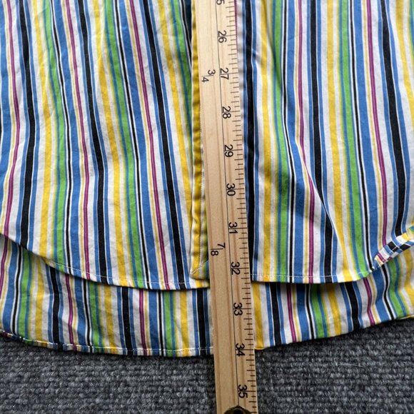 Ralph Lauren Men’s Button Up Shirt Multicolor Classic Fit Large Striped Cotton - Picture 4 of 11